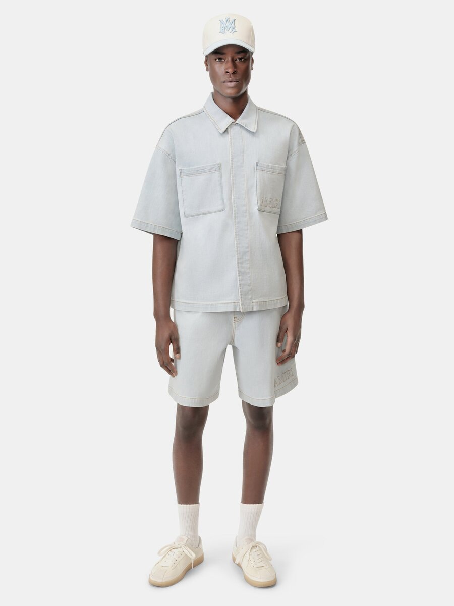 AMIRI 3D SHORT SLEEVE SNAP SHIRT