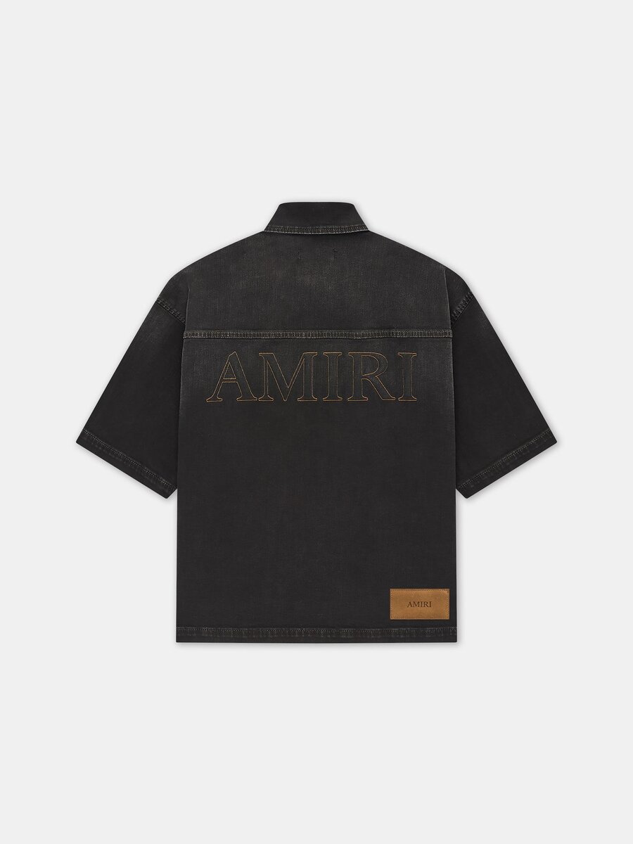 AMIRI 3D SHORT SLEEVE SNAP SHIRT