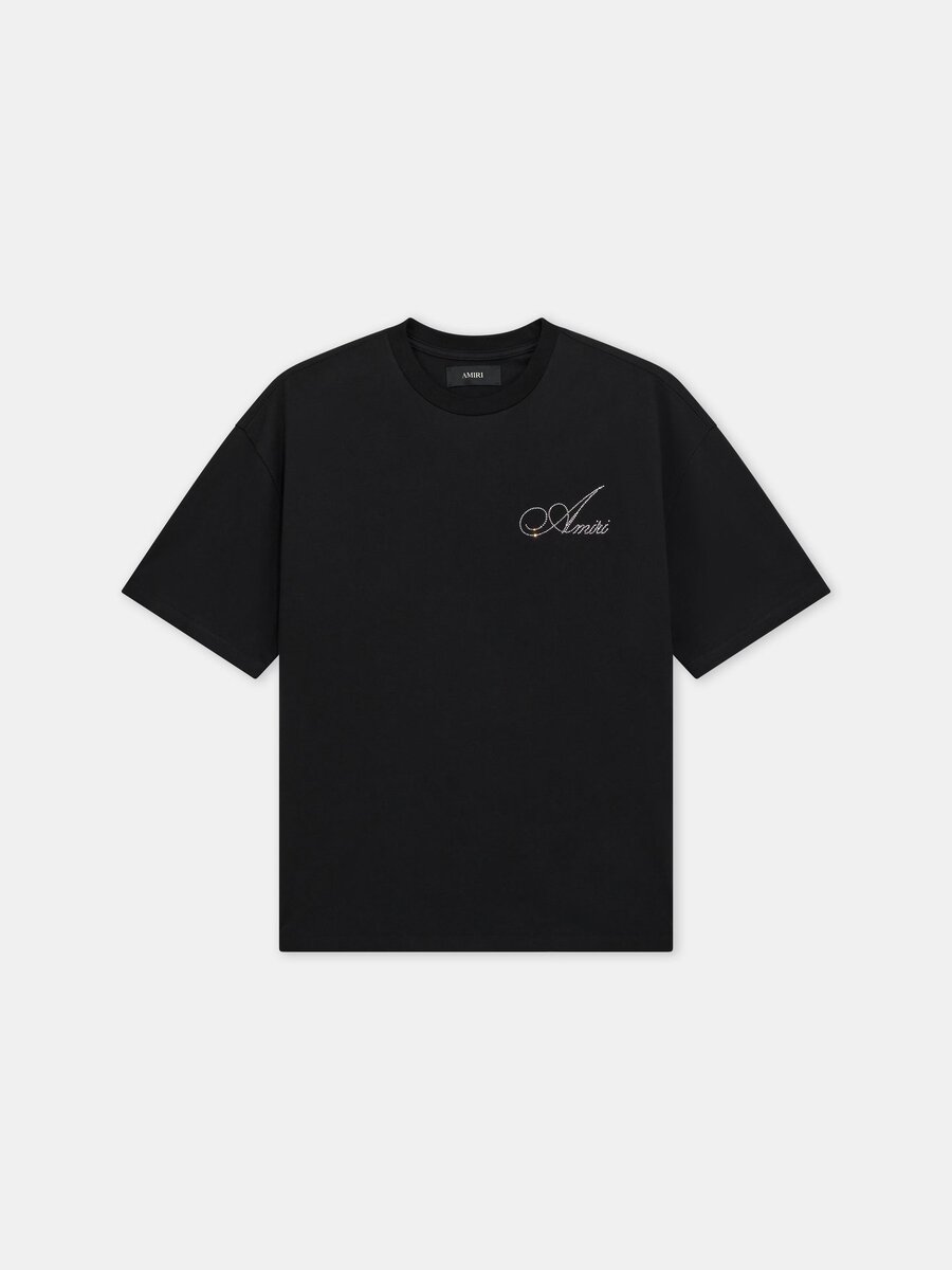 CRYSTAL AMIRI SCRIPT OVERSIZED TEE