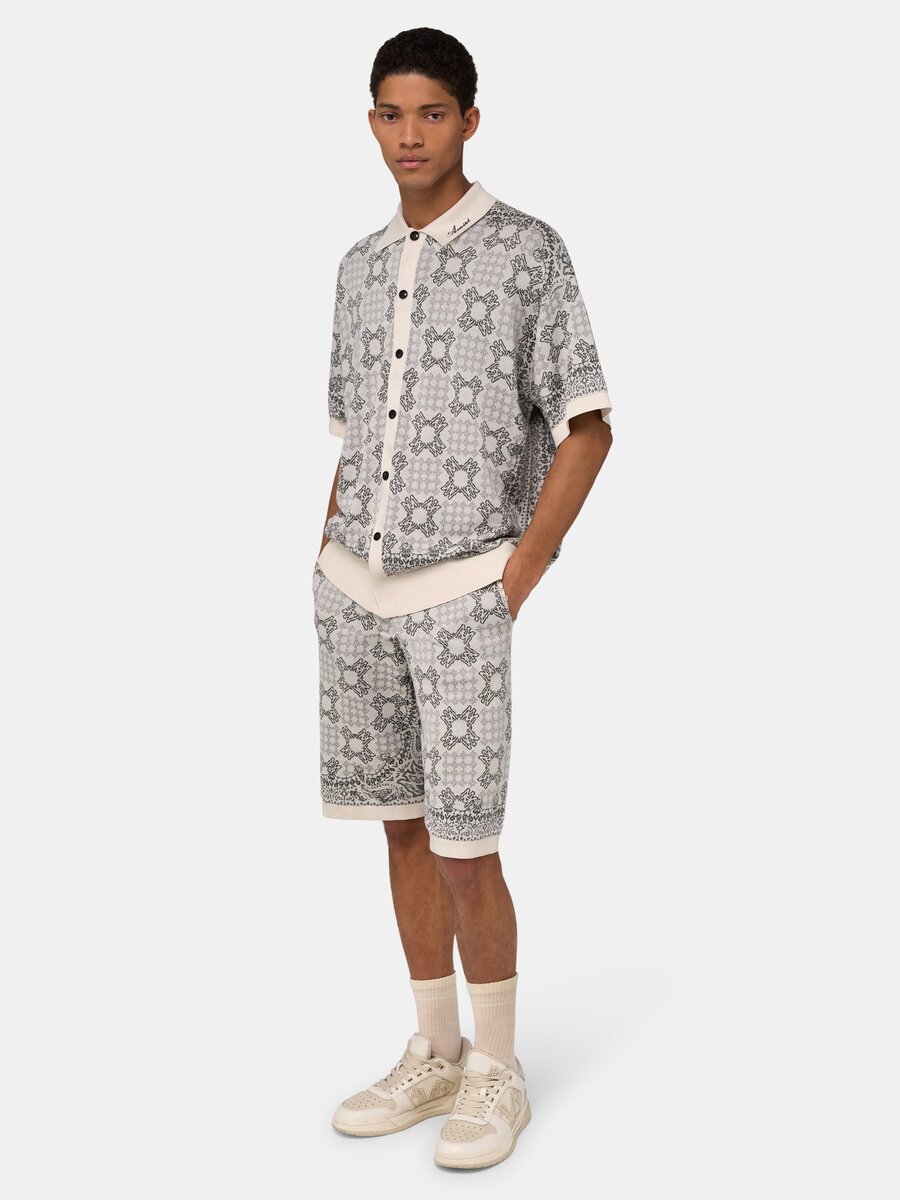 MA QUAD CHECK MESH KNIT SHIRT