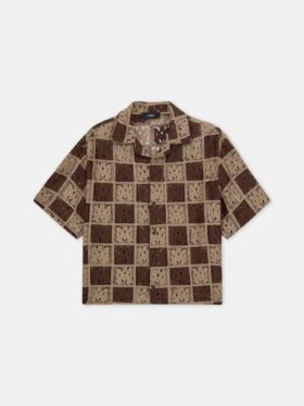 MA QUAD CHECKER OVERSIZED CAMP SHIRT