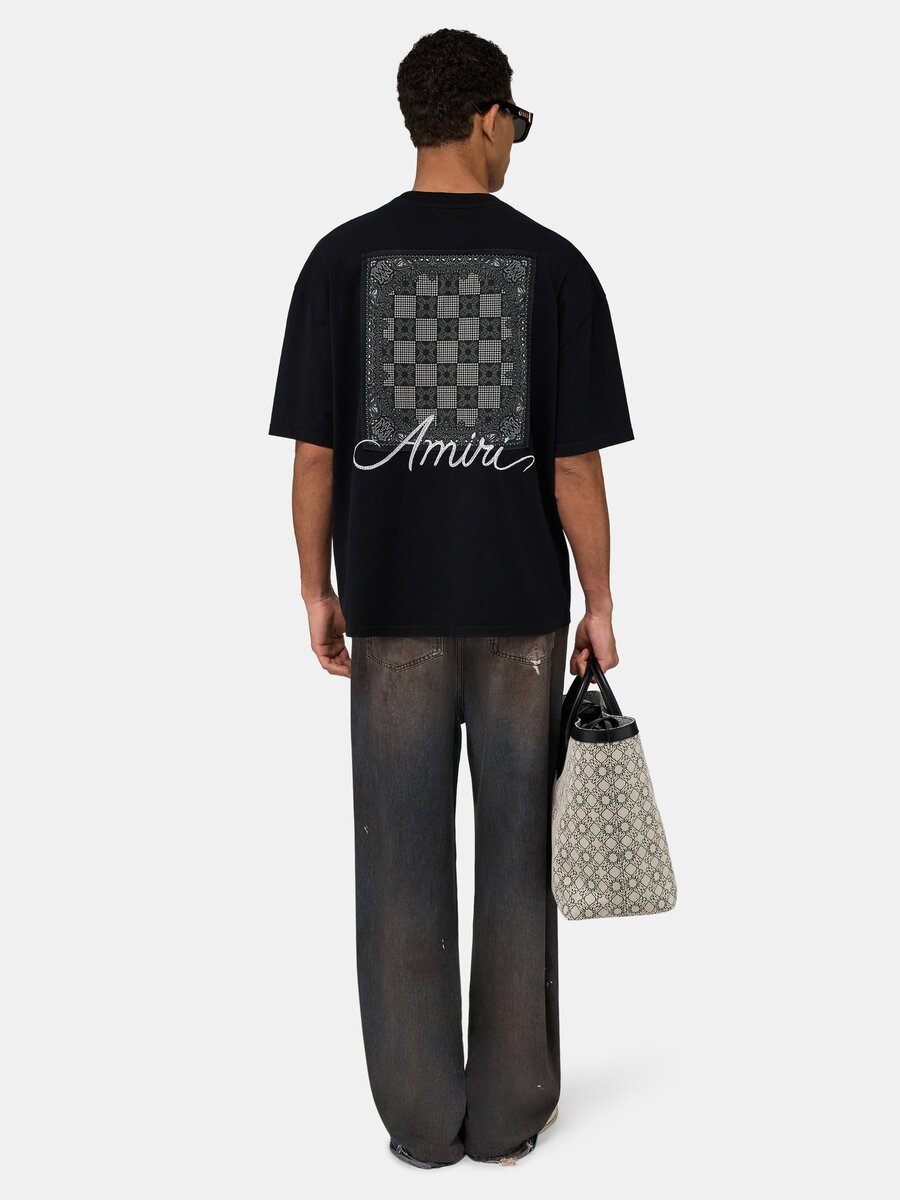 MA QUAD CHECKERBOARD OVERSIZED TEE