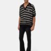 MA STRIPE KNIT SS POLO