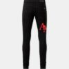 STAGGERED LOGO SKINNY JEAN- Black Red
