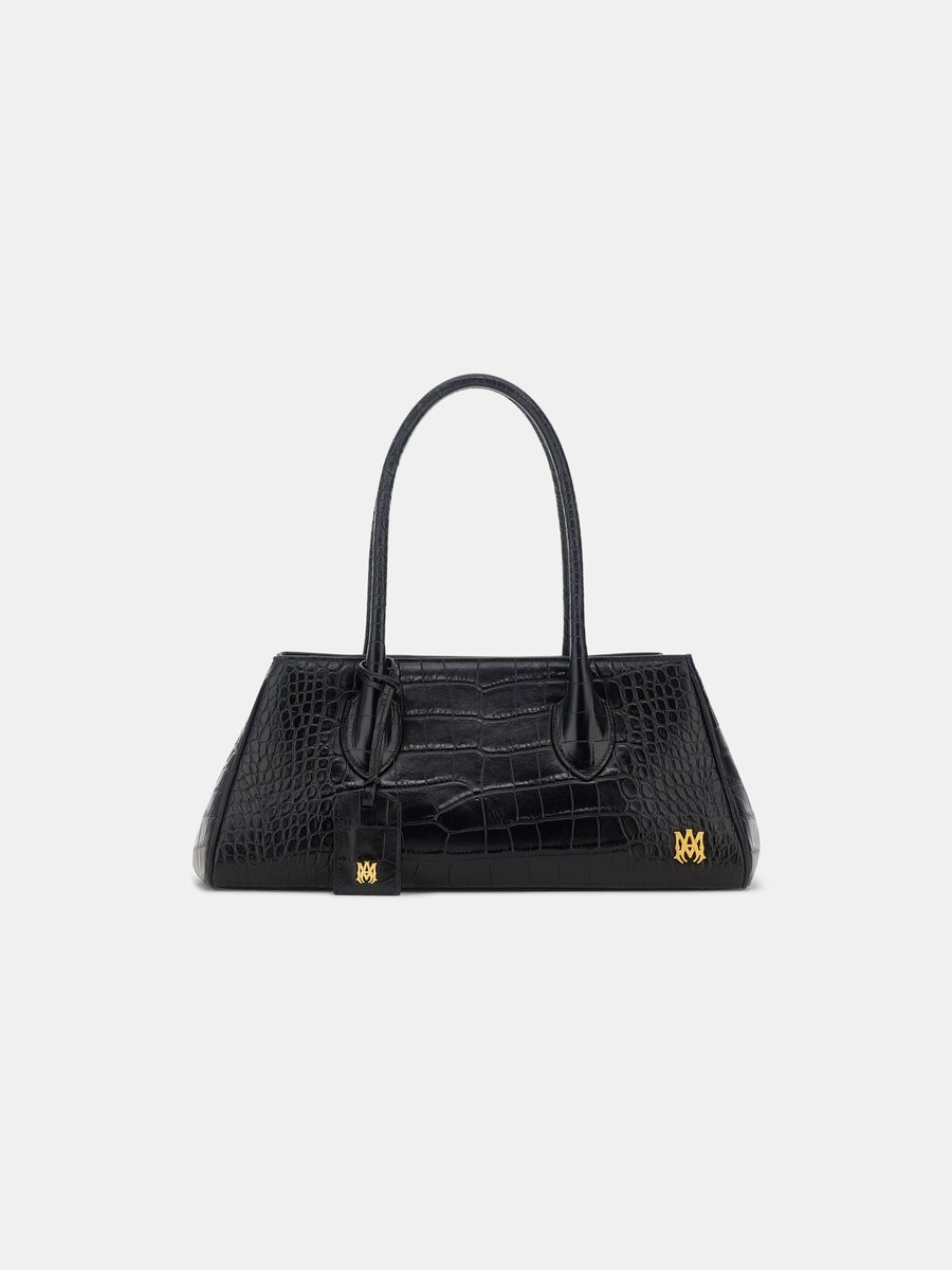 WOMEN'S EMBOSSED CROC HONEY 40 SHOULDER