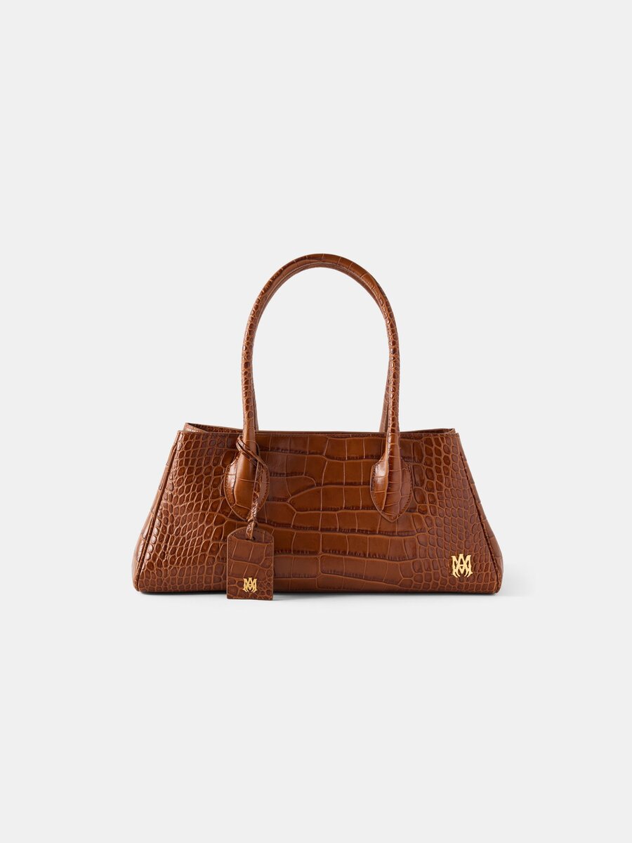 WOMEN'S EMBOSSED CROC HONEY 40 SHOULDER