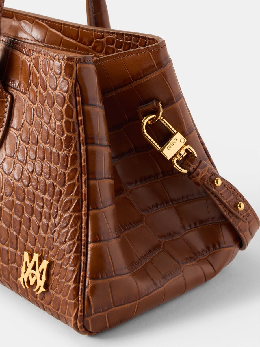 WOMEN'S EMBOSSED CROC HONEY 40 SHOULDER