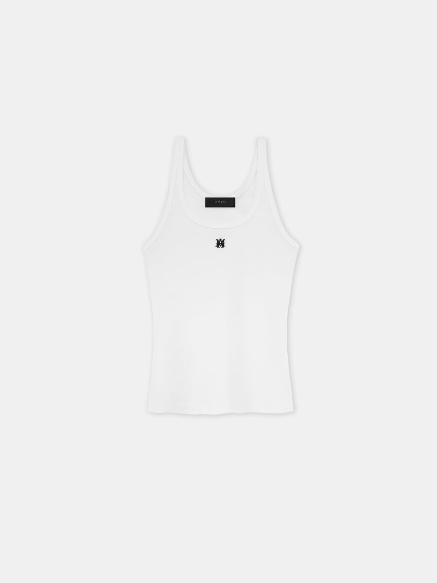 WOMEN'S MA EMBROIDERED RIBBED TANK