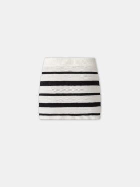 WOMEN’S MA STRIPED MINI SKIRT