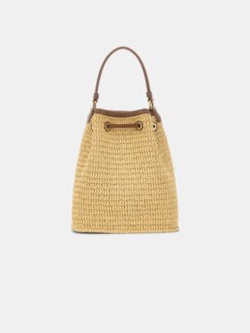 WOMEN’S RAFFIA MICRO MA BUCKET BAG