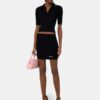 WOMEN'S SCRIPT RIB KNIT MINI SKIRT