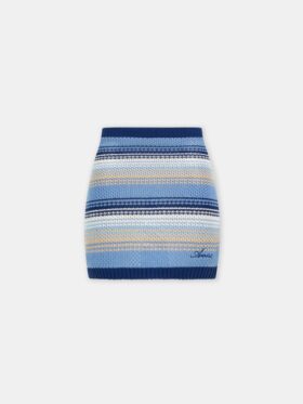 WOMEN'S SCRIPT STRIPE KNIT MINI SKIRT