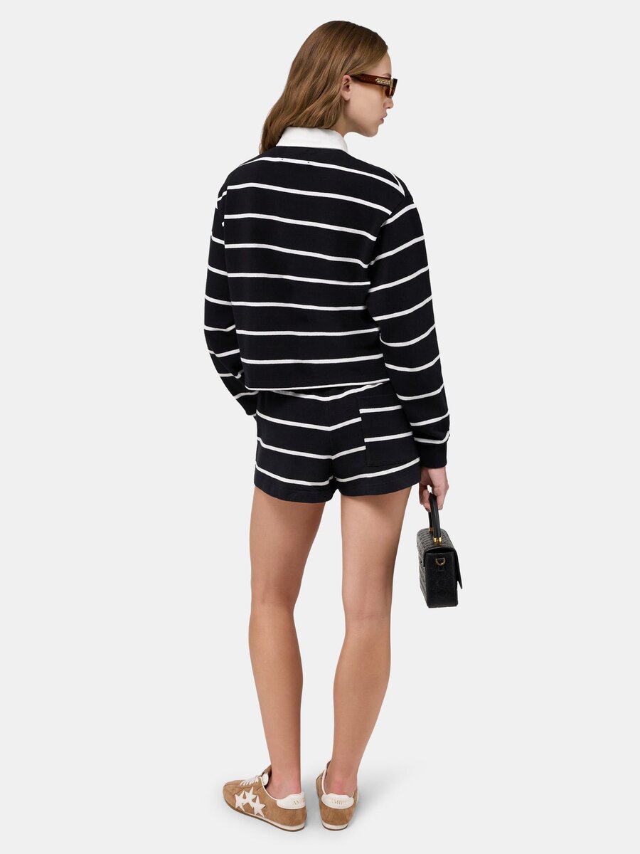 WOMEN'S STRIPED SWEATSHORT